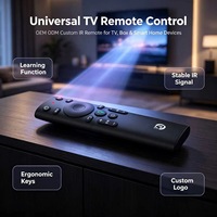 Control Remoto por Voz para Smart TV de 17 Teclas, Fabricado por OEM ODM, Control Remoto Inalámbrico de Plástico ABS para Android TV