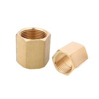 Adaptor Reducer Berulir Betina Kuningan - Fitting Pipa Lurus Heksagonal untuk Perpipaan Rumah Tangga