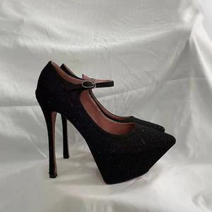 Escarpins à plateforme épaisse pour femmes grandes tailles avec cristaux et lanières, talon fin de 16 cm, bout pointu, chaussures à talon aiguille, fabrication OEM - Product Image 5