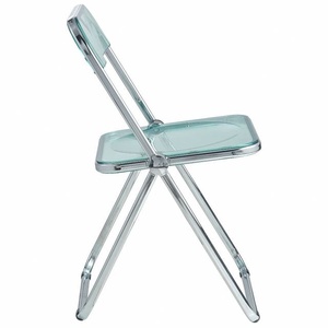 <span class=keywords><strong>Chaise</strong></span> pliante en plastique transparent de haute qualité, antidérapante, à cadre métallique, pour se maquiller, se détendre et prendre des photos - Product Image 1