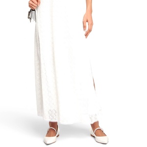 Chaussons ballerines en satin blanc mariée Mary Jane chaussures ballerines pointues pour mariages - Product Image 3