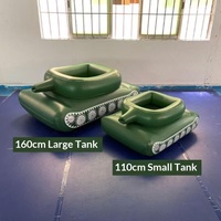 Jouet gonflable de combat aquatique en forme de char, en PVC, avec pompe à air manuelle, pour fête au bord de la piscine, canon à eau et bouée de natation - Vente en gros usine