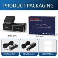 Caméra embarquée OEM/ODM 3,19 pouces 4K HD avant 1080P arrière double objectif WIFI avec surveillance de stationnement 24H, GPS et enregistrement en time-lapse DVR