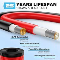 Câble de batterie en cuivre pur haute résistance, bornes zinguées, flexible 180° °   Câble d'onduleur pour camping-car, marine, solaire, voiture, camion