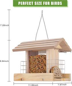 Açık havada asılı kuş besleyicileri: <span class=keywords><strong>Suet</strong></span> kafesleri ile ahşap besleyici, bahçe için mükemmel 5.5 lb, bahçe dekorasyonu - Product Image 5