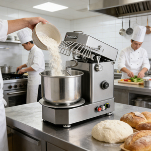 HS Nuevo Mezclador de Masa Espiral Doble Giratorio Comercial 750W con Velocidad Ajustable, Tazón Multifuncional de Acero Inoxidable de Grado Alimenticio para Maíz - Product Image 3