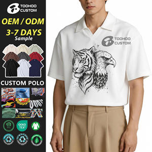 Polos Ligeros de Alta Calidad para Hombre, Camiseta de Golf a Rayas de Manga Corta, Fabricación, Impresión, Logotipo Personalizado, Ropa Urbana - Product Image 1