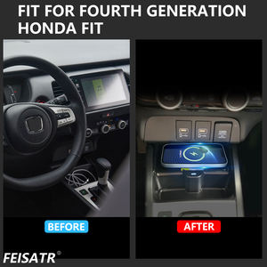 Встроенное автомобильное беспроводное зарядное устройство для Honda Fit 2020-2024 Быстрая зарядка подлокотник для смартфона <span class=keywords><strong>Bluetooth</strong></span> через прикуриватель - Product Image 5