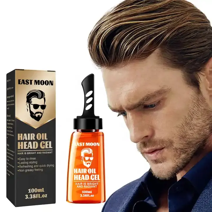 Oost Moon Langdurige Hydraterende Arganolie Retro Big Back Vorm Haar Wax Voor Mannen Haargel Met Kam Aqua Wax