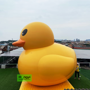 Pato Inflable Personalizado para Publicidad <span class=keywords><strong>en</strong></span> Exteriores, Pato de Goma Amarillo de Dibujos Animados, Juguete Acuático Fijo de PVC Impermeable - Product Image 1