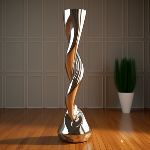 Lampe de sol moderne en métal, lumière LED, couleur changeante, blanc chaud, design contemporain, grande taille, lampe sur pied pour salon - Product Image 2