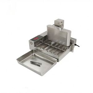 Machine à beignets commerciale électrique à gaz 6 rangées, mini-friteuse automatique pour beignets, machine à faire des beignets professionnelle pour la <span class=keywords><strong>France</strong></span> - Product Image 2