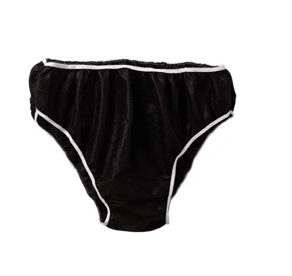 Confezione da 50 slip pratici per biancheria intima usa e getta per viaggi Business Spa Hospital, confezionati singolarmente (2XL, neri)