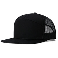 Hoge kwaliteit petten heren dames effen op maat bedrukt 7 panelen geborduurd platte klep logo Richardson 168 lederen patch snapback