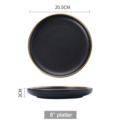 8'' black platter