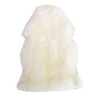 Tapis en laine de mouton naturelle à poils longs, fourrure blanche douce pour la maison et l'automobile