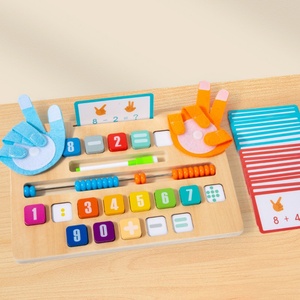 Juguetes Educativos de Madera Montessori para Niños Pequeños, Pizarra Blanca para Dibujar, Herramienta de Aprendizaje de Aritmética con los Dedos, 31 cm - Product Image 2