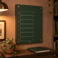 Transparenter Umweltfreundlicher Acryl-Buchstabenkalender für Kühlschrank Wöchentlicher Monatsplaner Whiteboard 4 Marker Kühlschrankorganisation