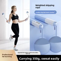 Corde à sauter lestée intelligente pour le fitness, double mode sans fil et corde longue, équipement d'exercice professionnel pour la maison et la salle de sport