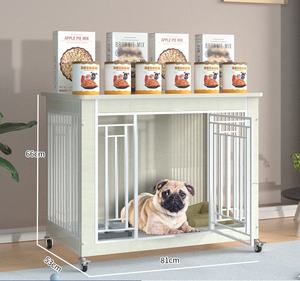 Ağır büyük köpekler kafes yüksek mukavemetli çelik ahşap kurulumu kolay köpek sandık Pet köpek kulübesi - Product Image 2