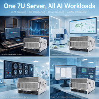 Server GPU Berkinerja Tinggi Langsung dari Pabrik Platform AMD SP5 8 GPU Server AI untuk Simulasi Pembelajaran Mendalam dan HPC