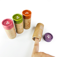 Emballage en tube de papier kraft à bas prix, impression offset 4 couleurs CMJN, déodorant stick, poussoir, 2,5 oz, pour baume à lèvres