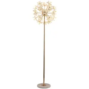 Nordic Dandelion Crystal Floor Lamp Room Home Glass Ball Standard Lamp Decorative Style Packaging Modern Lighting