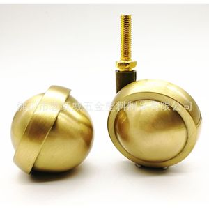 Alloy Carpet Wheel 73mm Diameter <b>Swivel</b> Furniture Caster Brushed Bronze Durable - Product Image 3