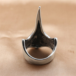 Bague en acier titane style européen et américain, bec d'oiseau, pour homme, punk, rétro, bijoux de mode, argent 24055 - Product Image 2