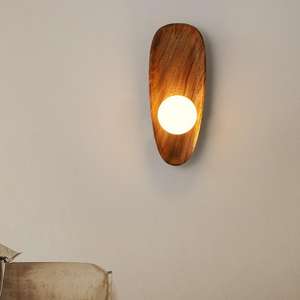 PM Japanische Wabi Sabi Stil Massivholz Wand leuchte Restaurant Zen Tea Room Retro Hintergrund Korridor Gehweg Bedhead Wand leuchte - Product Image 4
