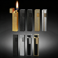 Briquet à kérosène vintage en cuivre texturé, plusieurs couleurs, rechargeable, accessoire pour fumeurs, idéal pour cigares, cadeau