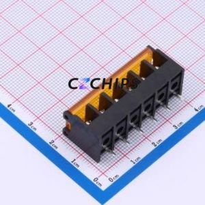 DBT50G-6.35-6P-BK-P OGC Barrier Terminal Block Through hole Component (THT),P=6.35mm Connector Three Sides 6.35mm 1x6P Edge Pin - Product Image 2