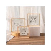 Double-sided Transparent Glass Photo Frame DIY Creative Picture Frame Mounting Frame Painting Polaroid Photo Table Display Frame