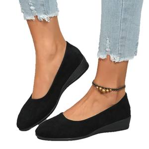 Venta al por mayor de bailarinas de estilo americano europeo zapatillas de punta estrecha correa cruzada ligero cómodo transpirable zapatos para caminar - Product Image 5