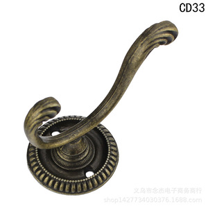Antique Style Clothes Hook Zinc Alloy Wall Mount 75mm Single Hook Decorative <b>Wardrobe</b> <b>Hardware</b> - Product Image 3