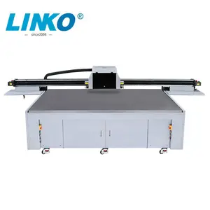 2.5*1.3m Large Flatbed UV Printer mit Ricoh G5 G6 Heads Glass Metal Wood Ceramic Tiles All Materials UV Flatbed Printer