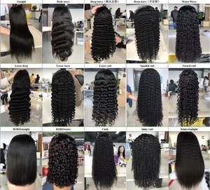 Produk Kecantikan Rambut manusia Brasil murah 13*4 HD wig renda depan untuk rambut virgin wanita hitam wig renda dengan rambut bayi - Product Image 6