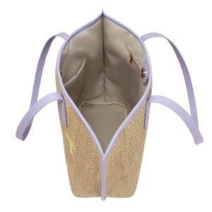 Bolsa de Compras de Paja para Mujer, de Lujo, Resistente al Agua, con Correa de Hombro con Cuentas Brillantes y Logotipo Personalizado, para Uso en la Playa, Invierno, Otoño y Verano - Product Image 6