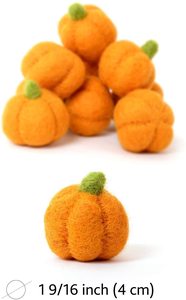 Autunno decor autunno halloween feltro puntelli giallo arancione 100% Nuova Zelanda naturale a mano di <span class=keywords><strong>lana</strong></span> in feltro di zucca - Product Image 3