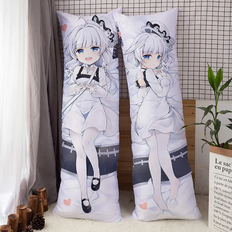 Custom color good quality sexy girl design pillows cheap wholesale anime game decorative hugging body pillow cover