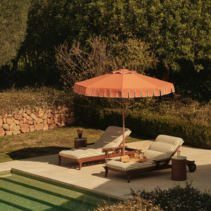 Parasol de jardin et de <span class=keywords><strong>piscine</strong></span> rétro vintage, grand format, robuste, en aluminium orange, avec bord festonné, <span class=keywords><strong>pour</strong></span> marché et café - Product Image 6