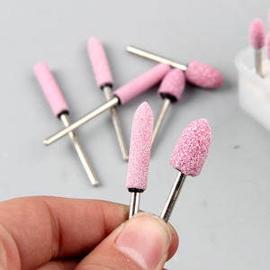 Meules en céramique de silex de qualité supérieure, ovales/cylindriques, en boîte, têtes de meulage rouges - Product Image 2