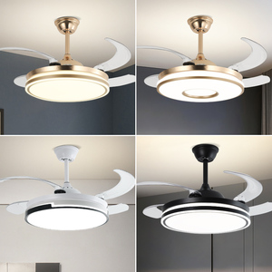 Ventilateur de plafond LED moderne avec lampe, <span class=keywords><strong>lustre</strong></span> invisible <span class=keywords><strong>pour</strong></span> restaurant, salon, chambre à coucher, télécommande, vente en gros - Product Image 2