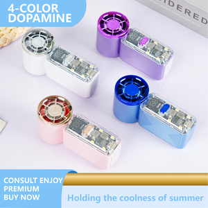 พัดลมมือถือความเร็วสูง เงียบ พร้อมไฟ LED แสดงผลแบบดิจิตอล แรงลมทรงพลัง ขนาดพกพา ใช้พลังงานจากแบตเตอรี่ USB สำหรับใช้ในรถยนต์และกลางแจ้ง ทำจากพลาสติก - Product Image 2