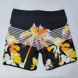 OEM Plus Size Stretch Woven 4 Way Stretch Surfing Shorts Boardshorts Men's Beach Swim Shorts Swimwear Beachwear