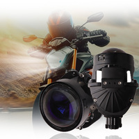 2.5 pouces projecteur Biled bleu Mini voiture moto phare Led projecteur Bi Led avec ange démon yeux