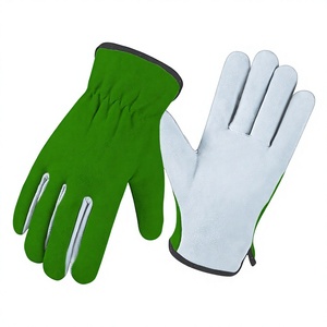 Guantes de Trabajo de Cuero Vacuno de Primera Calidad, Guantes de Seguridad con Muñequera Elástica, Protección para Manos de Uso General Industrial - Product Image 4