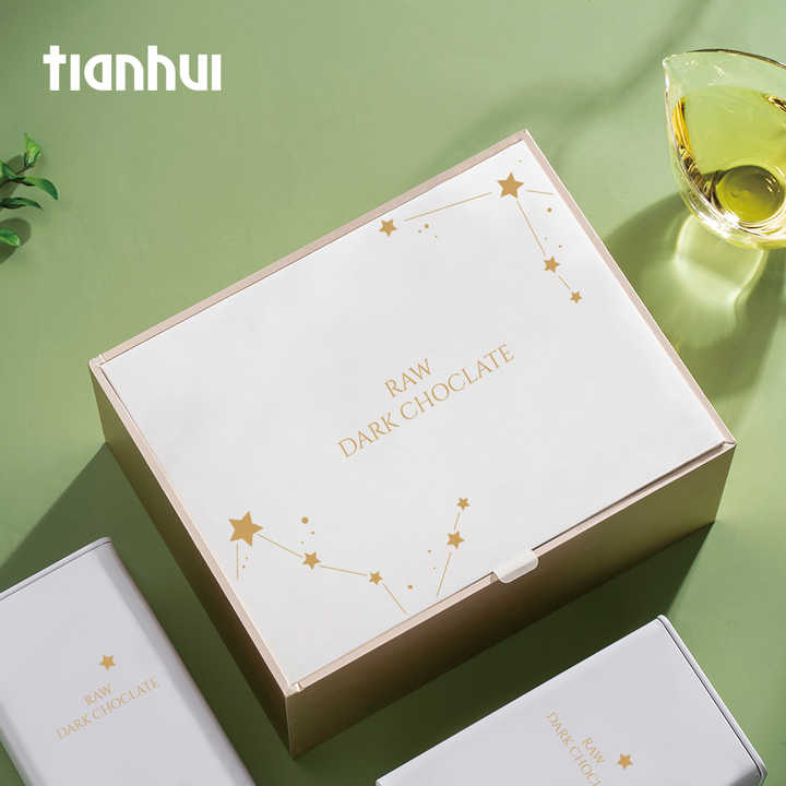 Tianhui Stock Rectangle Gift Box Tea Packaging Box With Square Tin Cans ...