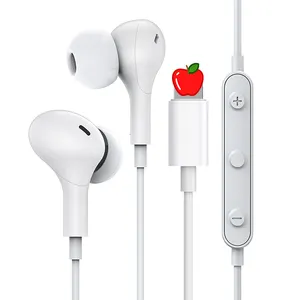 KYERE ME577 Headphone Digital, Earphone berkabel Tpe 1.2M dengan mikrofon untuk Iphone