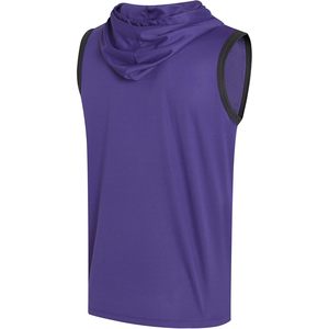 Custom Men's Sleeveless Hooded <b>Tank</b> <b>Top</b> Quick Dry Lightweight Gym Workout Activewear Upf 50+ <b>Purple</b> S - Product Image 3